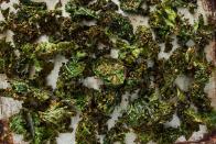 <p>These air fryer <a href="https://www.delish.com/cooking/nutrition/a30454967/kale-chips-recipe/" rel="nofollow noopener" target="_blank" data-ylk="slk:kale chips" class="link ">kale chips</a> are a super-tasty way to start a healthy chip habit. They take just minutes to prepare, and using your air fryer means less grease <em>and</em> guilt. Feel free to customize your chips with different herbs and spices—the possibilities really are endless.</p><p>Get the <strong><a href="https://www.delish.com/cooking/recipe-ideas/a38760234/air-fryer-kale-chips-recipe/" rel="nofollow noopener" target="_blank" data-ylk="slk:Air Fryer Kale Chips recipe" class="link ">Air Fryer Kale Chips recipe</a></strong>.</p>