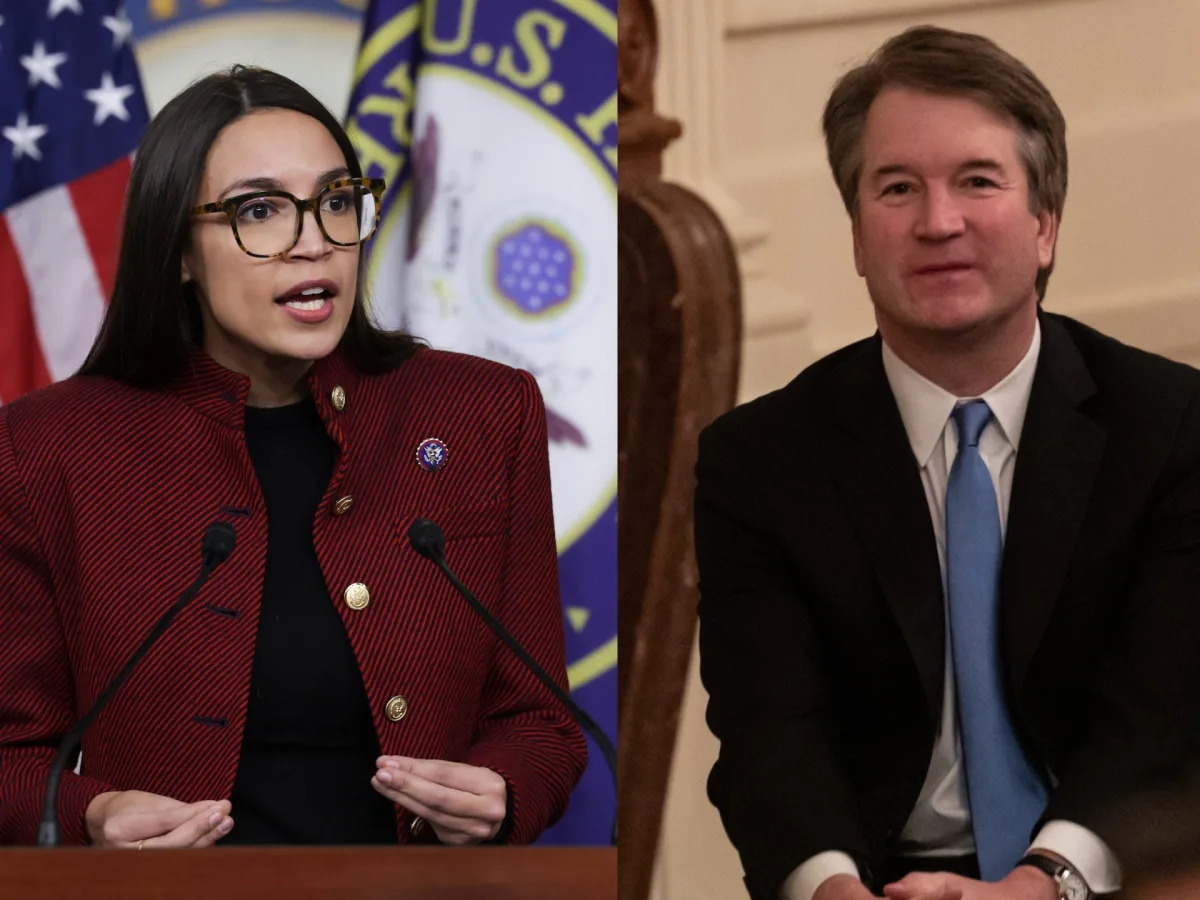 Alexandria Ocasio-Cortez pressures Chuck Schumer to say whether Justices Brett K..