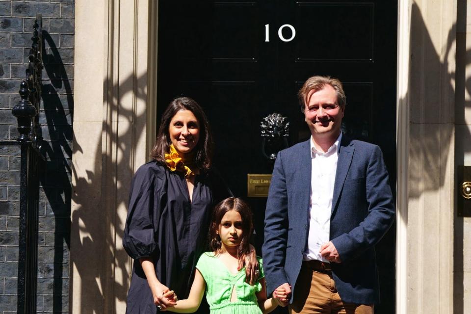 Nazanin Zaghari-Ratcliffe, pictured with her husband Richard Ratcliffe and daughter Gabriella was freed in March after the UK agreed to settle a historic £400 million debt with Iran, dating to the 1970s (Victoria Jones/PA) (PA Wire)