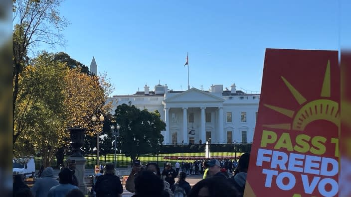 Voting Rights Protest outside White House