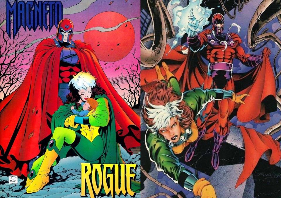 Magneto and Rogue as the Age of Apocalypse power couple, circa 1995. 