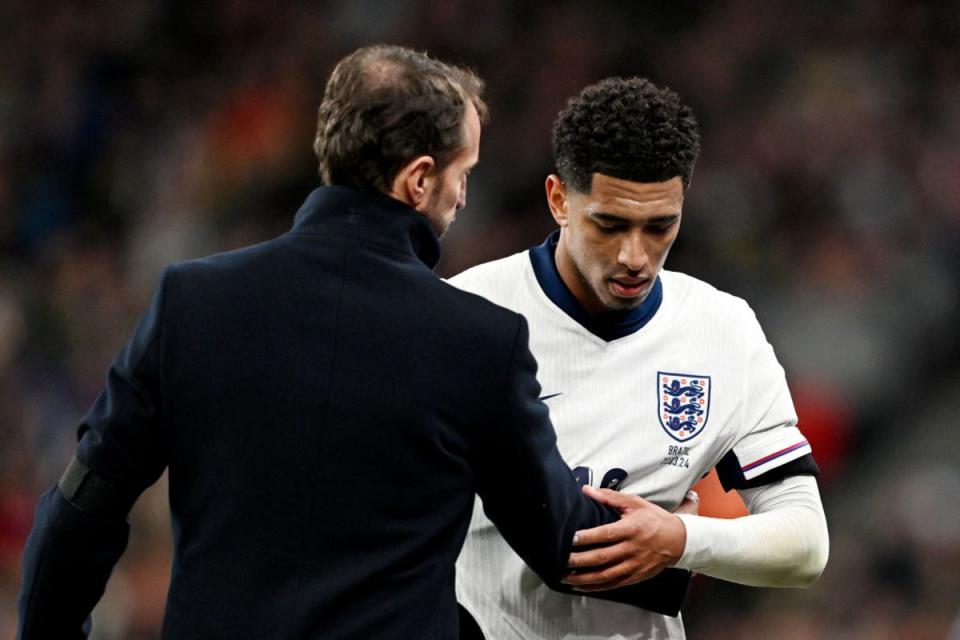 Bellingham was taken off in the second half by Southgate (FA via Getty Images)