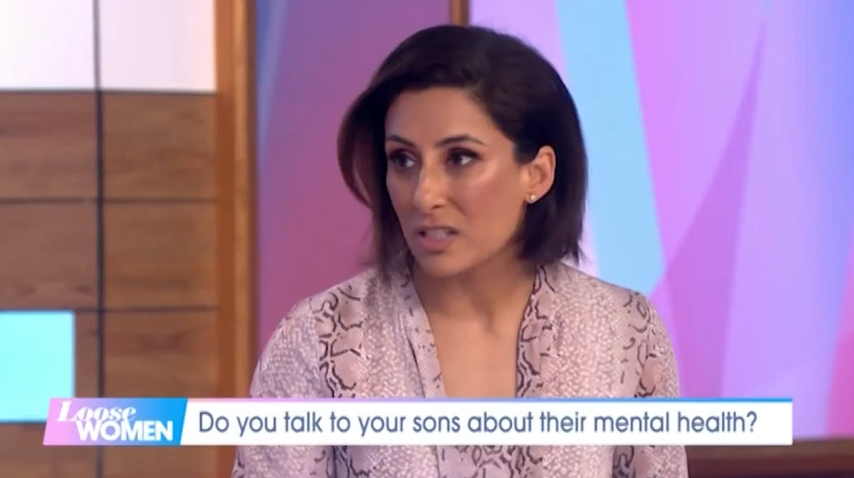 Saira Khan told the 'Loose Women' panel she struggled with depression after appearing on 'The Apprentice' in 2005. (ITV)