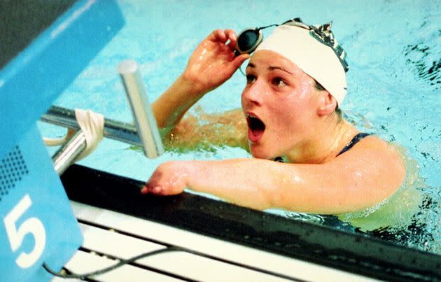 <strong>The athlete began her Paralympic career - aged 14 - in the swimming pool. Here pictured in 1993.</strong> (Photo: PA Images via Getty Images)