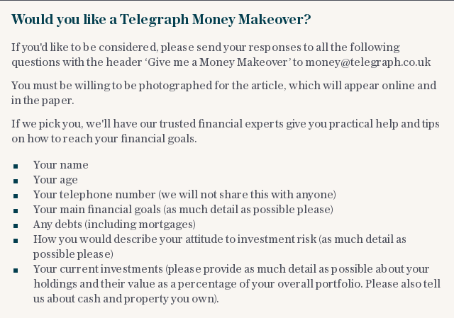 Would you like a Telegraph Money Makeover?