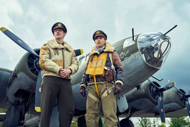 <p>Courtesy of Apple</p> Callum Turner and Austin Butler in 'Masters of the Air'