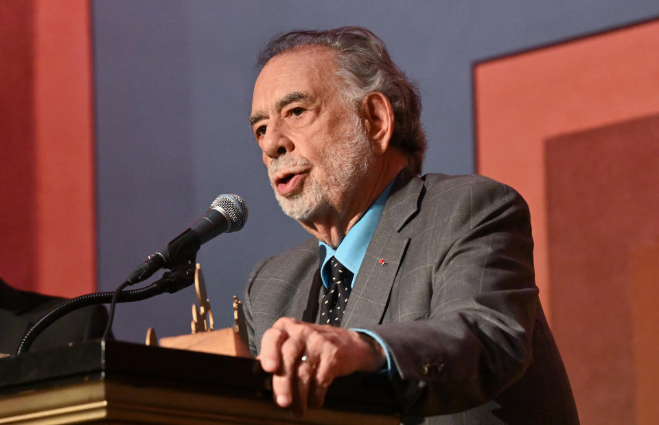 ATLANTA, GEORGIA - APRIL 23: Francis Ford Coppola speaks onstage during the 2023 IMAGE Awards Gala during the 2023 Atlanta Film Festival at The Fox Theatre on April 23, 2023 in Atlanta, Georgia. (Photo by Paras Griffin/Getty Images)