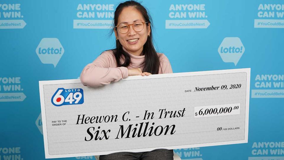 Heewon (Theresa) Choi $6 million B.C. Lotto 6/49 winner (BCLC)