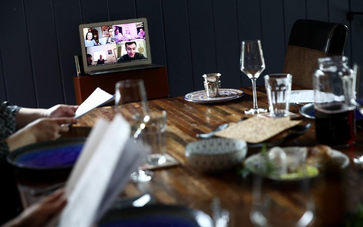 Jewish Families Celebrate Passover With Seder Over Video Conference