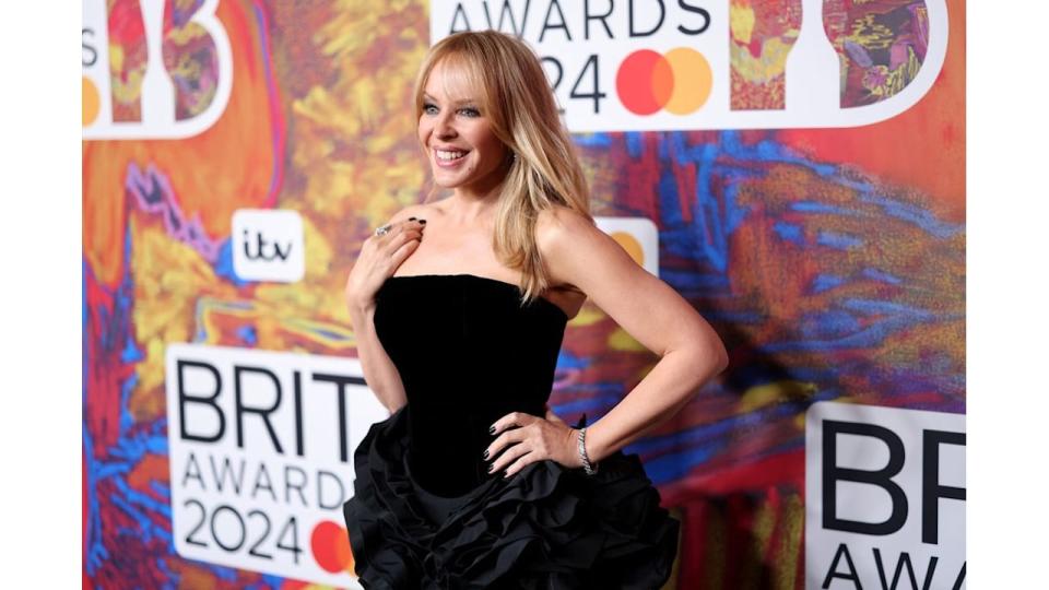 Kylie Minogue attends the BRIT Awards 2024 at The O2 Arena 