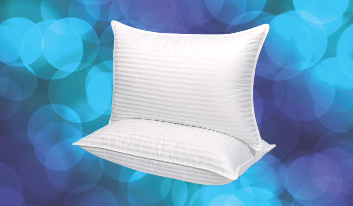 two white bed pillows