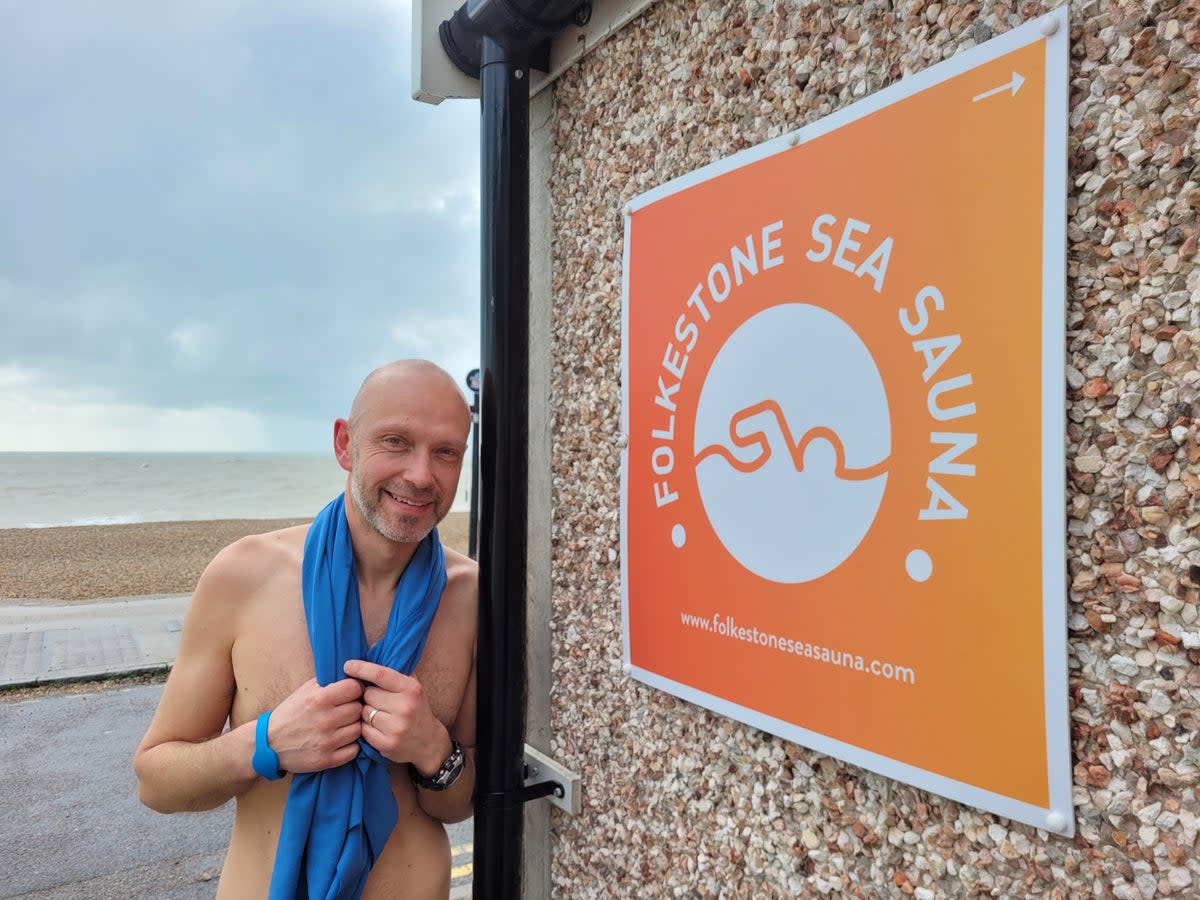 Peter Blach is the brains and driving force behind Folkestone Sea Sauna (Helen Coffey)