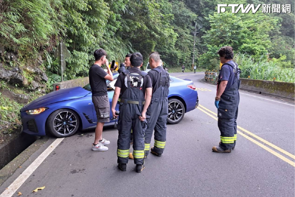 42歲陳姓男子僅受到輕微擦傷，表示不需送醫，而他的酒測值為0，沒有酒駕情事。（圖／翻攝畫面）