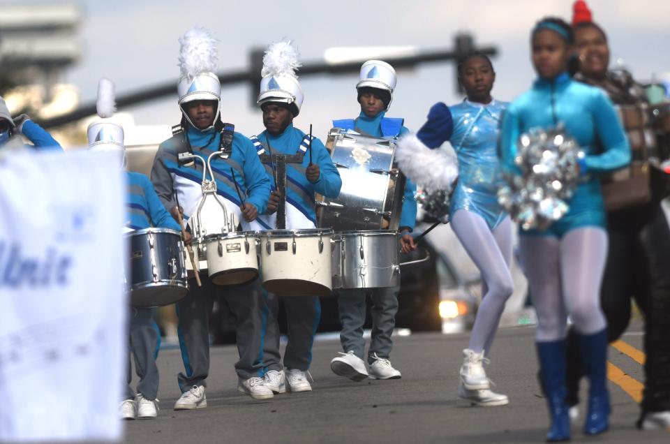 The Band Marching Unit out of Baltimore performed during the Martin Luther King Jr. Day Parade in downtown Wilmington Jan. 17, 2022.