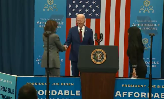 President Joe Biden and Vice President Kamala Harris are in Raleigh to speak about healthcare Tuesday. (Dan West/CBS 17)