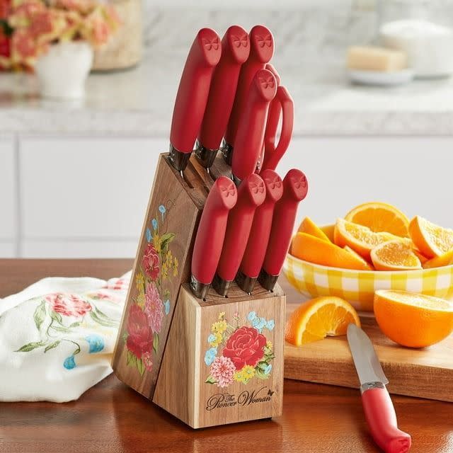 The Pioneer Woman Breezy Blossoms 11-Piece Knife Block Set for $25