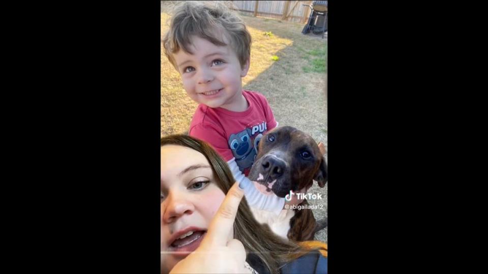 Abigail Arellano explains the bond Loki and her young son share in a TikTok video.