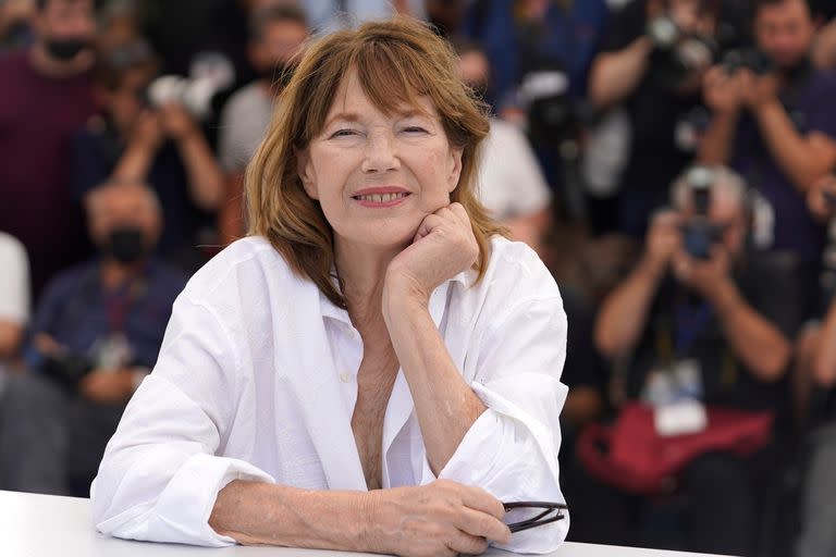 Jane Birkin posa en la sesión fotográfica de la película 