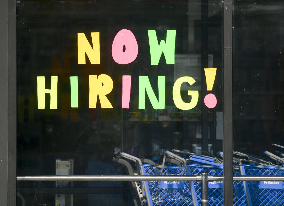 Muhlenberg, PA - August 26: A help wanted sign that reads 