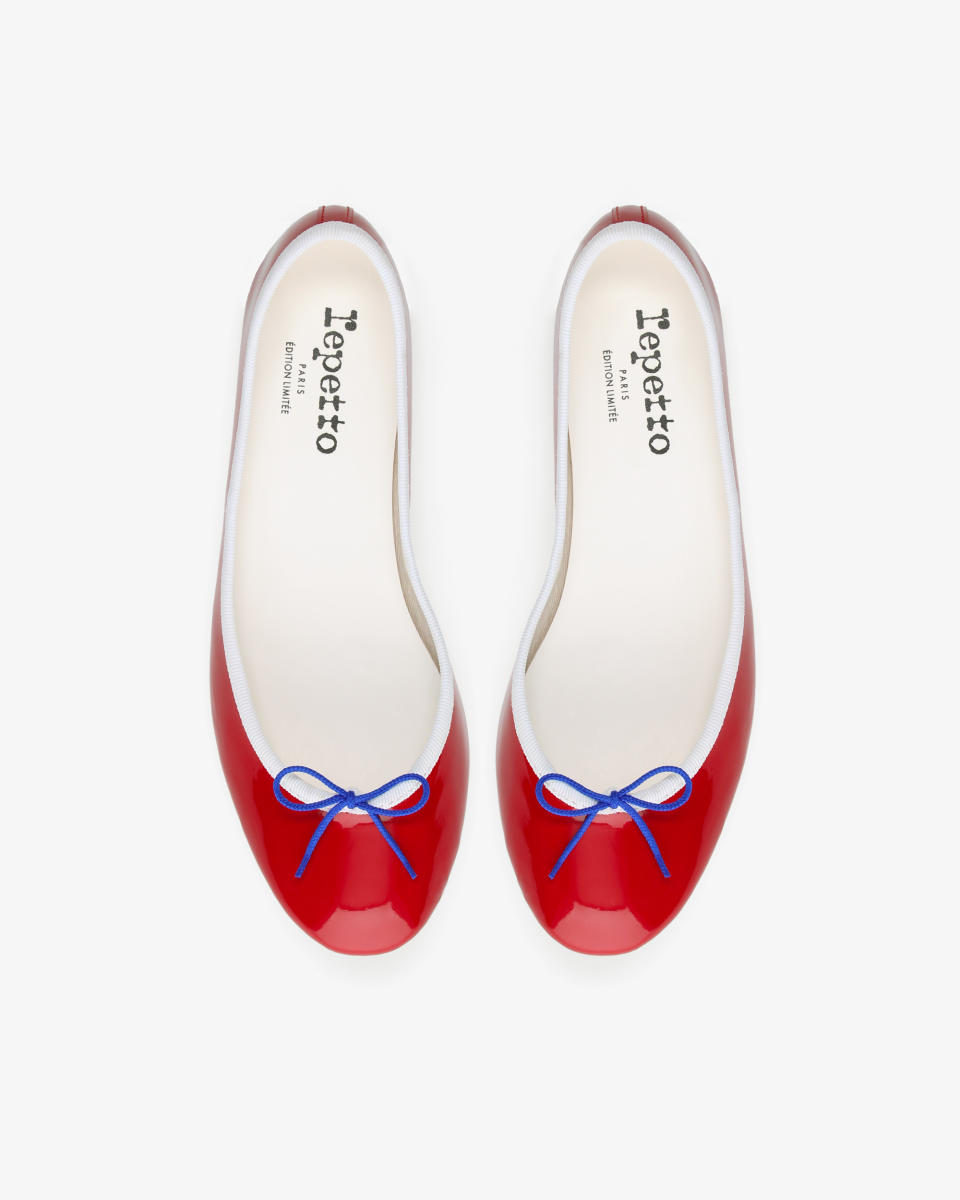 Repetto ballet flats in the French colors to celebrate the Olympics.