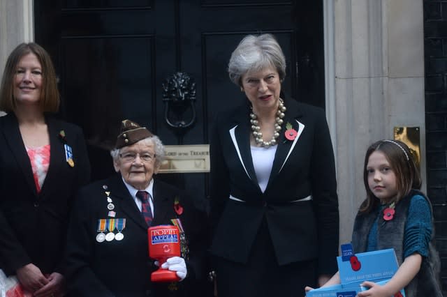 Theresa May at 10 Downing Street