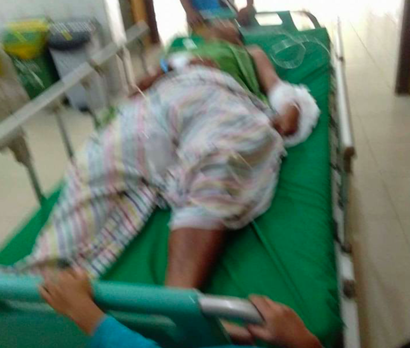 <em>The security guard is recovering in hospital after the fight (AsiaWire)</em>