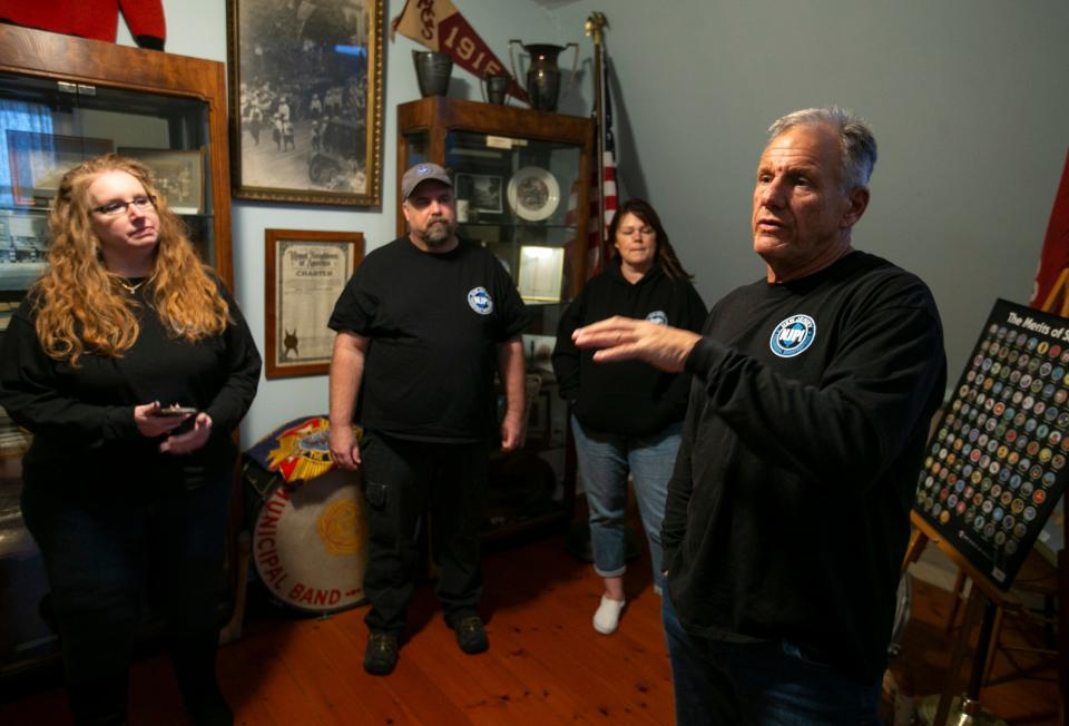 Barry Ruggiero of NJPI talks about the mansion. Members of New Jersey Paranormal Investigations visit the Strauss Mansion Museum sharing stories of unexplained paranormal incidents that have occurred at the residence.  Atlantic Highlands, NJThursday, October 13, 2022