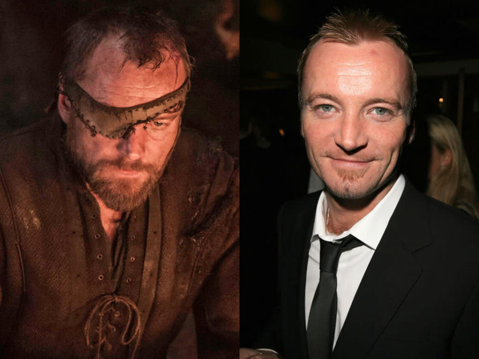 <b>Richard Dormer (Beric Dondarrion)</b><br><br> The photo on the right was taken in 2006, so it's understandable that Richard Dormer (of no relation to Natalie Dormer) looks much younger than his character Beric Dondarrion, leader of the Brotherhood Without Banners. The Brotherhood is a band of citizen soldiers fighting a guerrilla war against the raiders of the Riverlands, which has clearly taken a quite a toll on the bearded, eye-patch-sporting Beric. <br><br><a href="http://tv.yahoo.com/news/the-hold-steady-releasing--game-of-thrones--season-3-song-182254601.html" data-ylk="slk:The Hold Steady Records 'The Bear and the Maiden Fair' for Season 3;elm:context_link;itc:0;sec:content-canvas;outcm:mb_qualified_link;_E:mb_qualified_link;ct:story;" class="link  yahoo-link">The Hold Steady Records 'The Bear and the Maiden Fair' for Season 3</a>