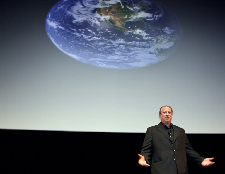 Former US vice president Al Gore delivers a speech before a screening of "An Inconvenient Truth" in Cannes in June 2007