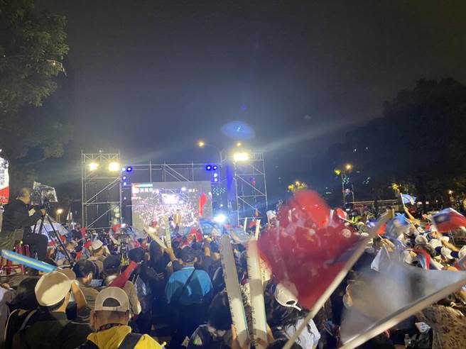 國民黨台北市長候選人蔣萬安開票之夜。（楊亞璇攝）