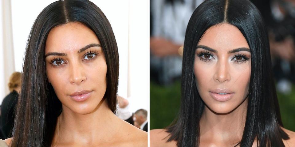 <p>Remember when Kim Kardashian went to a fashion show without a stitch of makeup on her face? Yup, the reality star embraced a low-key beauty look and we love her for it.</p>
