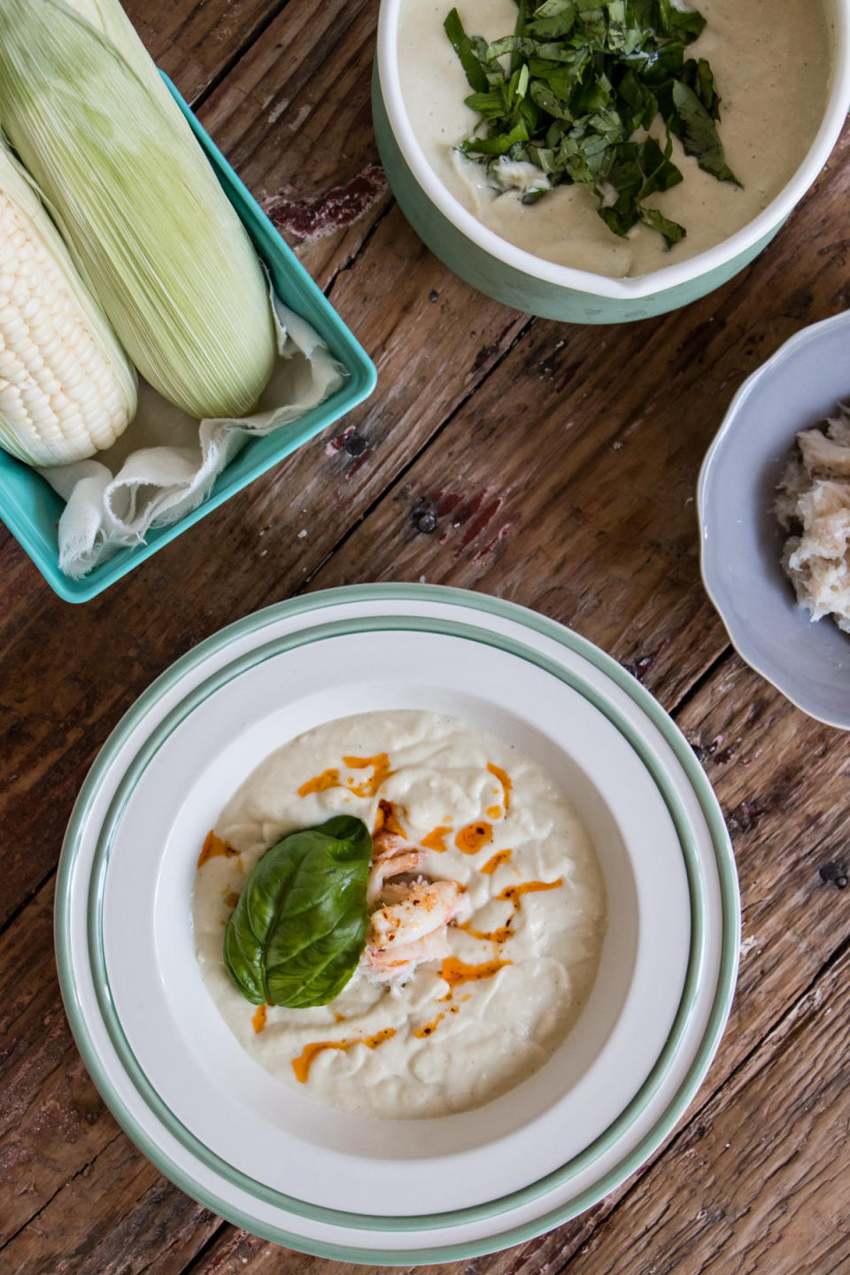 Chilled Corn and Crab Bisque