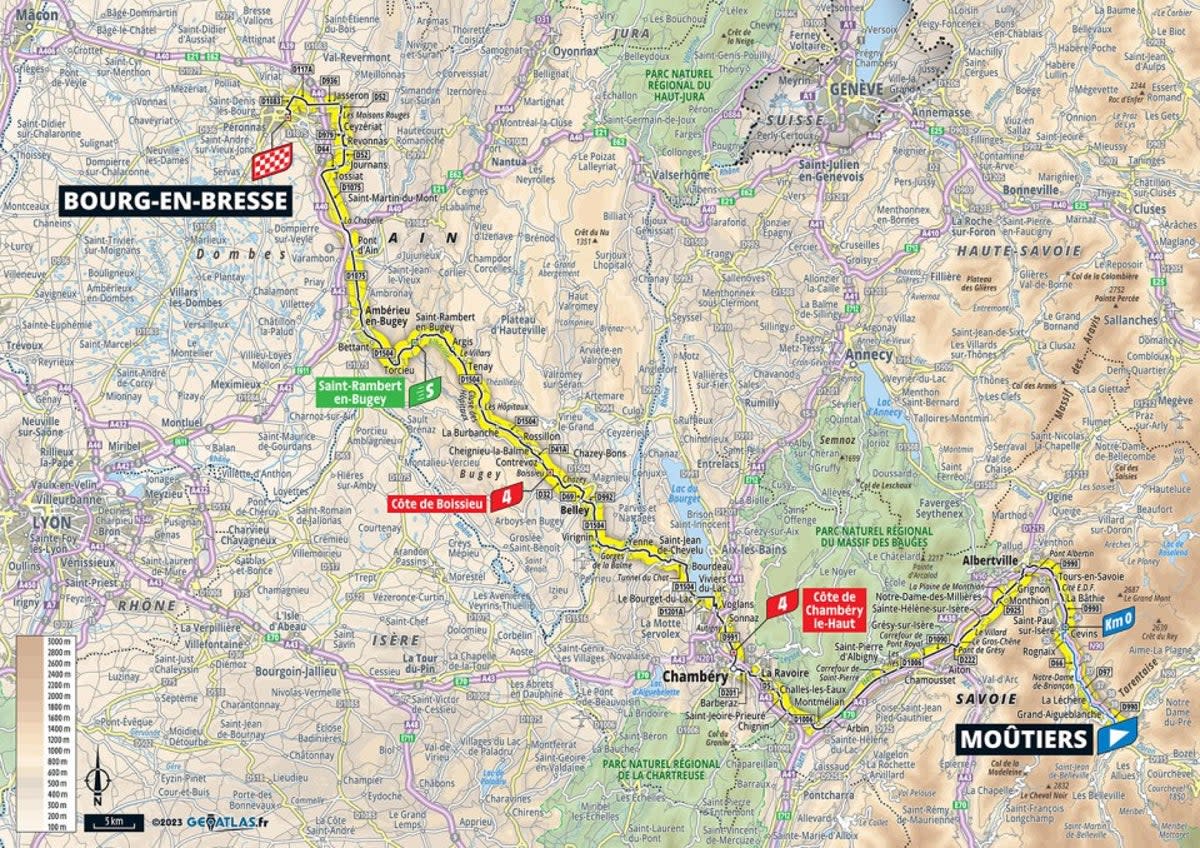 Stage 18 map (letour)