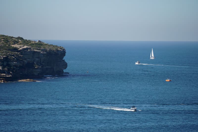 FILE PHOTO: Boats are seen at North Head at Sydney Harbour