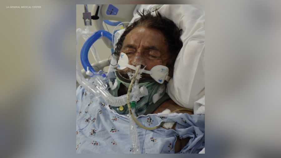 Los Angeles General Medical Center in Boyle Heights is asking for the public's help to identify a man who was found outside the hospital on July 15, 2024. (Los Angeles County Department of Health Services)