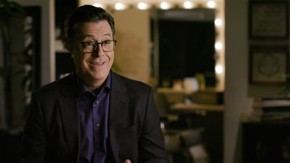 Stephen Colbert shares his memories of starring in <em>The Dana Carvey Show</em> in <em>Too Funny to Fail.</em> (Photo: Hulu)