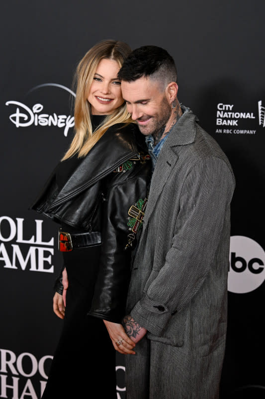 Behati Prinsloo and Adam Levine at the 38th Annual Rock & Roll Hall Of Fame Induction Ceremony at Barclays Center on November 03, 2023 in New York City.<p>Penske Media/Getty Images</p>