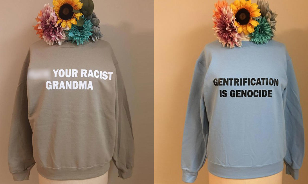 Splendid Rain Co. slogan sweatshirts. (Photo: Etsy/Splendid Rain Co.)