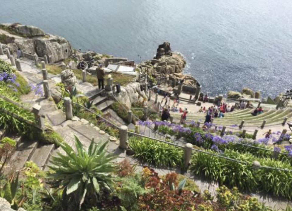 Minack Theatre, Porthcurno, Cornwall: the Minack Theatre could have been hewn by ancient civilisations but in reality was built by a local theatre-loving woman, Rowena Cade, in the 1930s. (Visit Britain)