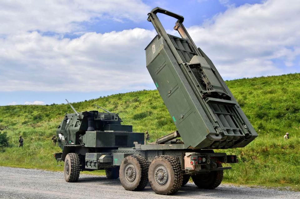 Das Artillerie-Raketensystem HIMARS (High Mobility Artillery Rocket System). - Copyright: picture alliance / Geisler-Fotopress | Kento Nara/Geisler-Fotopress