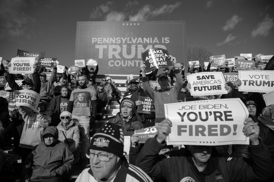 The crowd at a Trump campaign rally in Schnecksville, Penn., on April 13.<span class="copyright">Victor J. Blue for TIME</span>