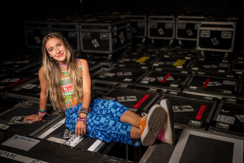 Lauren Daigle poses for a portrait before a rehearsal in Nashville, Tenn., Tuesday, Aug. 29, 2023.