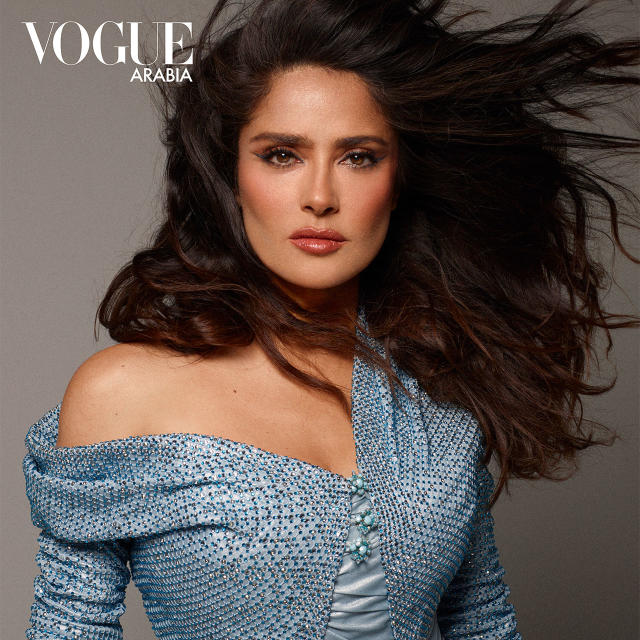 Salma Hayek, 57, Graces The Cover Of 'Vogue Arabia' In A Curve-Hugging  Sequin Gown As Fans Call Her The 'Most Beautiful'