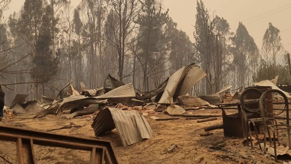 Propiedad de los Cortés devastada por el incendio