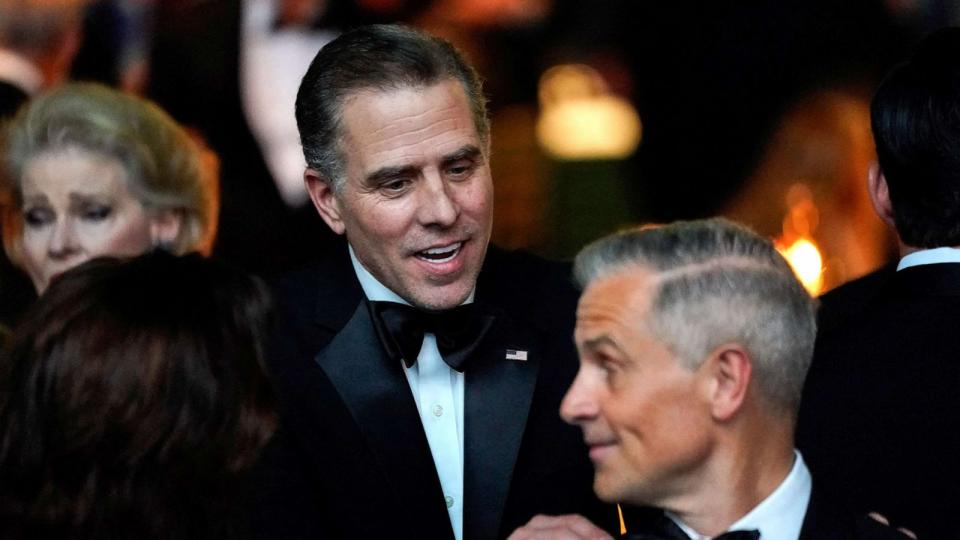 PHOTO: Hunter Biden speaks to a person during an official state dinner hosted by President Joe Biden for India's Prime Minister Narendra Modi at the White House in Washington, D.C., on June 22, 2023. (Elizabeth Frantz/Reuters)