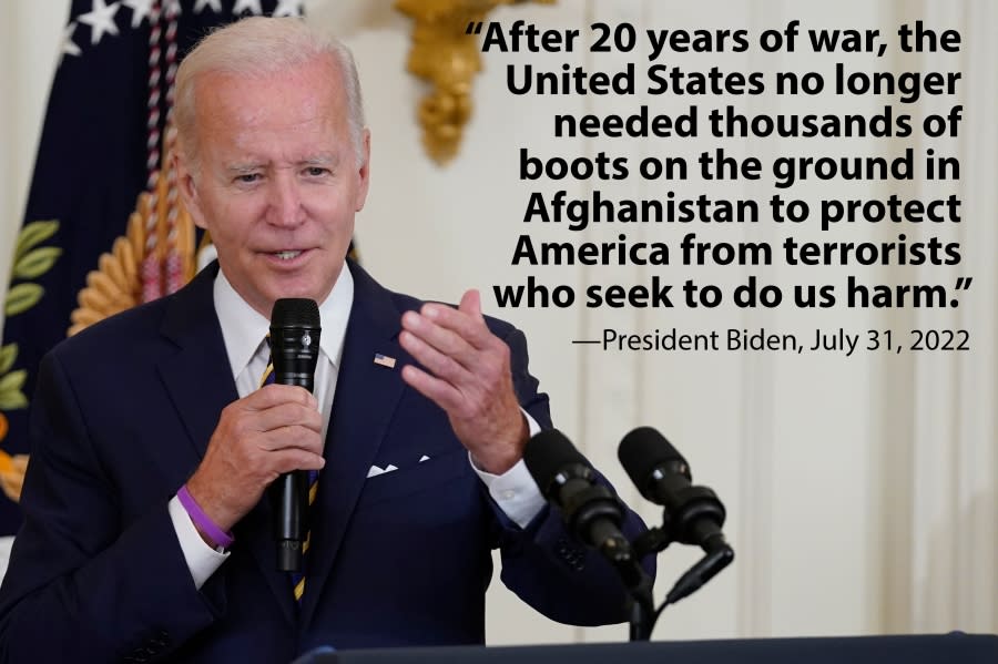 <sup><em>President Joe Biden speaks before signing the “PACT Act of 2022” during a ceremony in the East Room of the White House. Associated Press-Evan Vucci</em></sup>