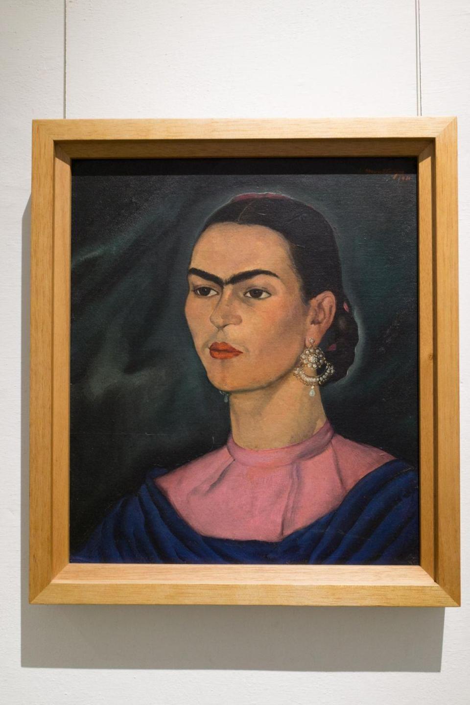 Self portrait by Frida Kahlo in the Casa Azul, Mexico City (Alamy)