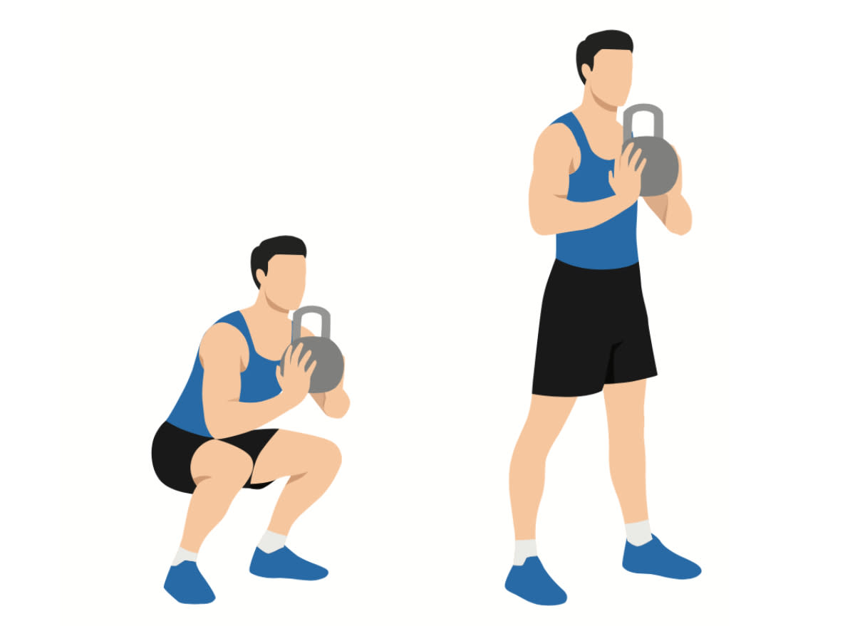 kettlebell front squat