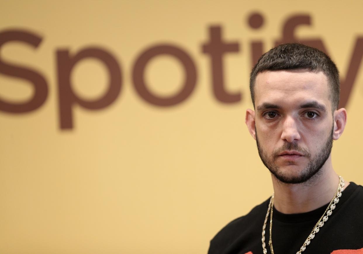 MADRID, SPAIN - SEPTEMBER 25: The trap singer and rapper, C. Tangana, is seen during the Spanish Urban Music Event organized by Spotify on September 25, 2019 in Madrid, Spain. (Photo by Eduardo Parra/Europa Press via Getty Images)