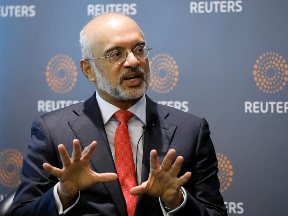 DBS CEO Piyush Gupta speaks during a Reuters Newsmaker event in Singapore March 2, 2017. REUTERS/Edgar Su